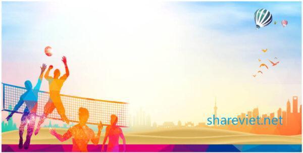 background phông nền thể thao bóng chuyền file corel x7 - Chia sẻ