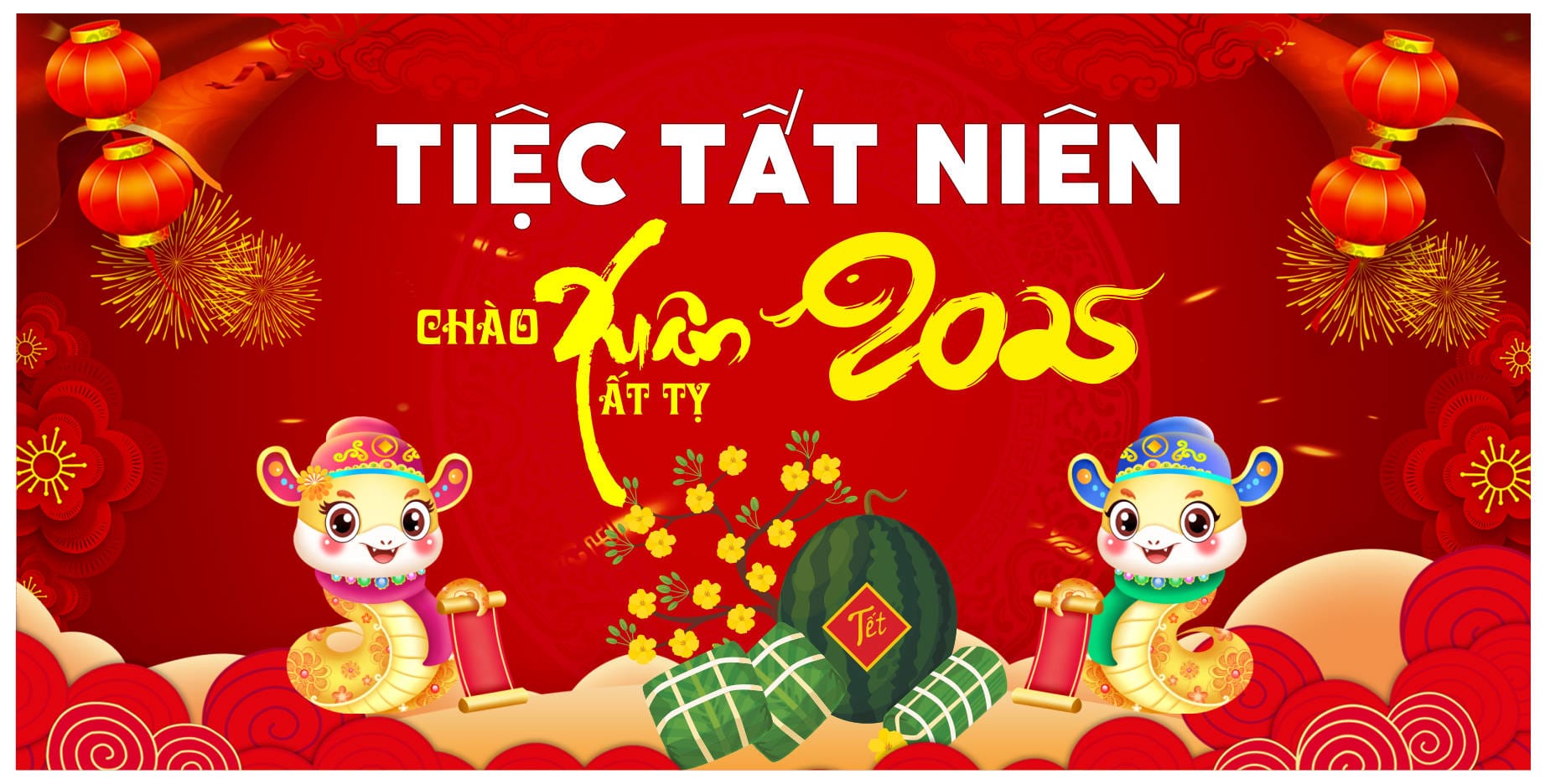 2311242 file thiết kế background phông nền maket tiệc tất niên cuối năm xuân Ất Tỵ 2025 corel x7