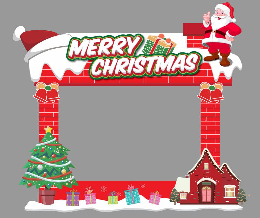 611244 file thiết kế khung chụp ảnh giáng sinh noel corel x7