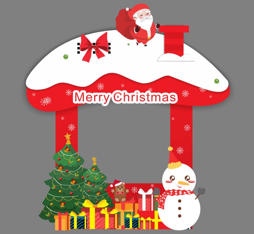 611245 file thiết kế khung chụp ảnh giáng sinh noel corel x7