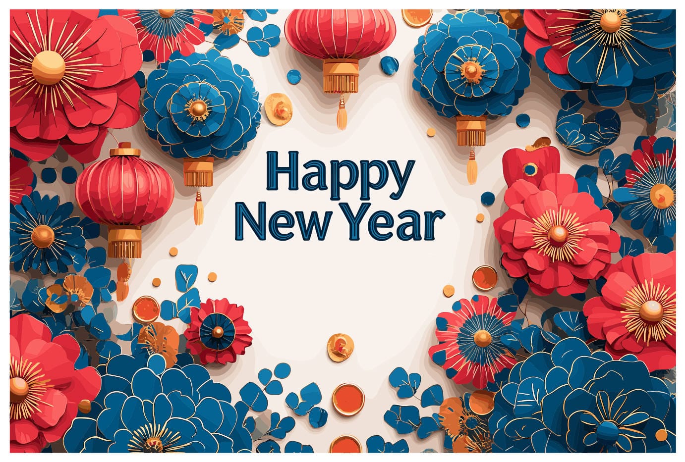 212246 vector background nền hoa 3D happy new year 2025 file corel 12
