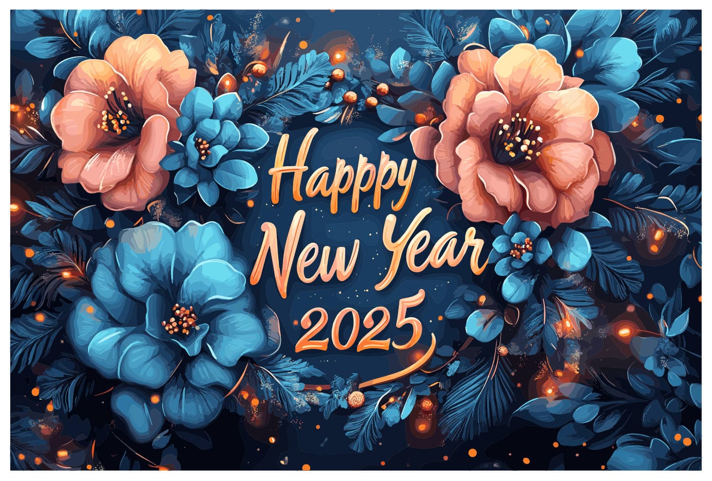 212248 vector background nền hoa 3D happy new year 2025 file corel 12