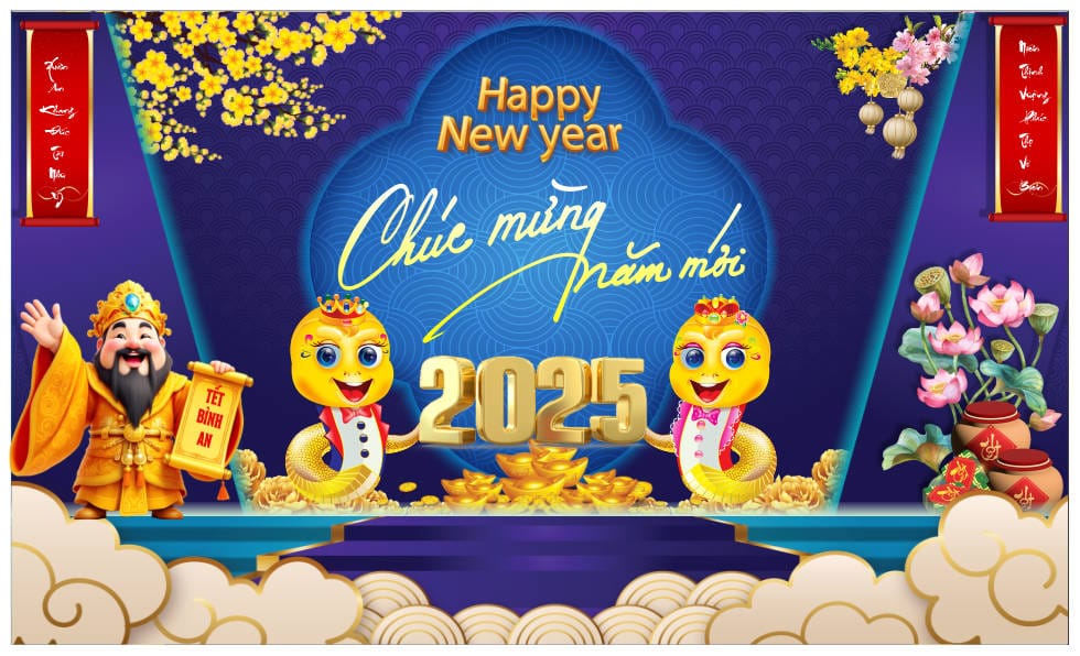 8112429 background phông nền maket chúc mừng năm mới tết Ất Tỵ 2025 file corel x7