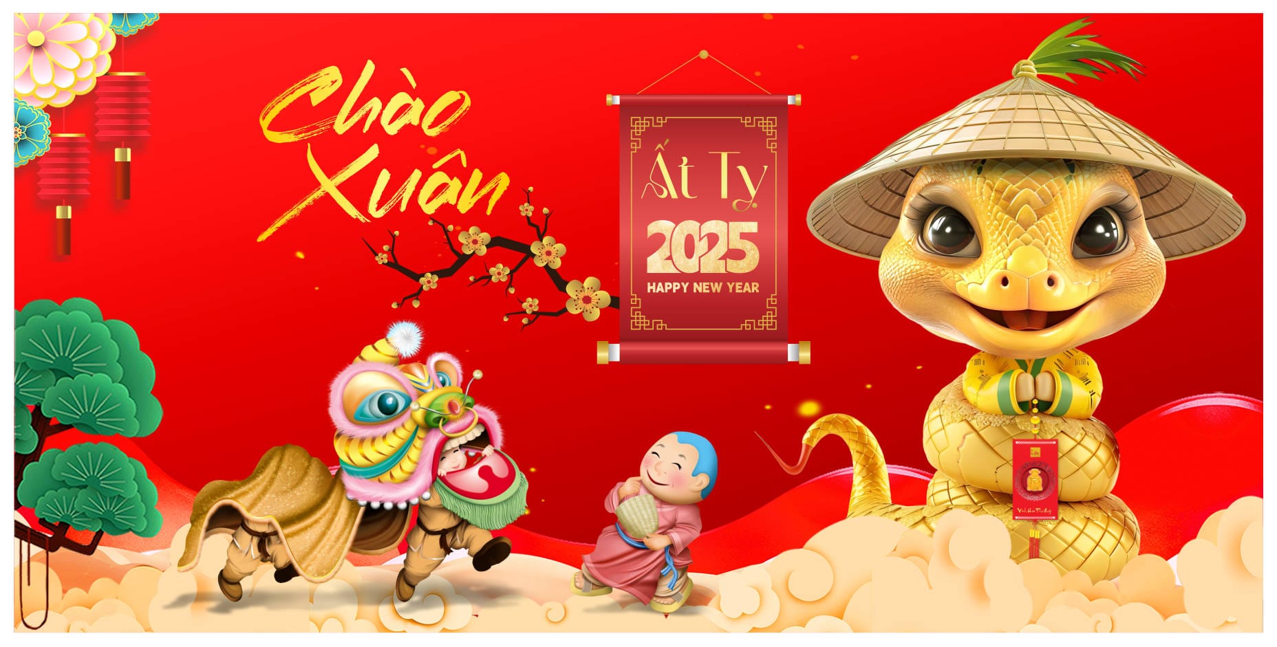 8112438 background phông nền maket chúc mừng năm mới tết Ất Tỵ 2025 file corel x7