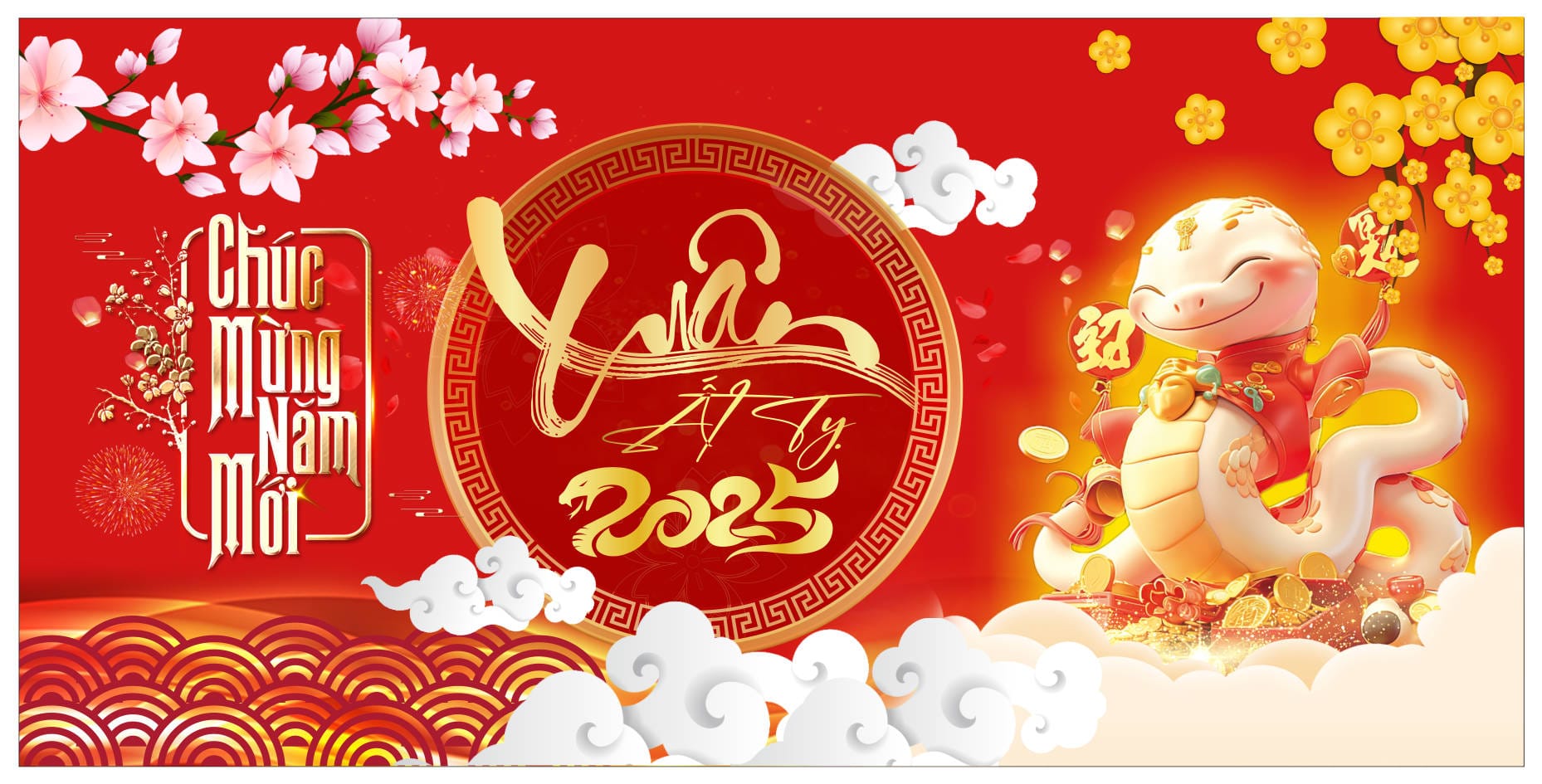 8112442 background phông nền maket chúc mừng năm mới tết Ất Tỵ 2025 file corel x7