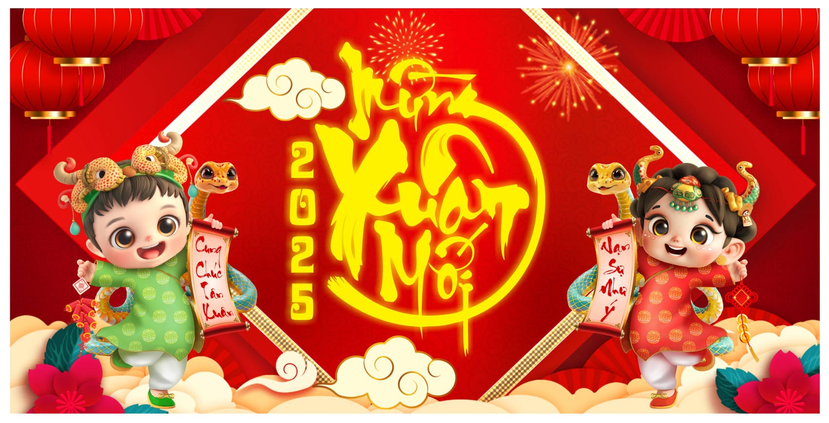 8112444 background phông nền maket chúc mừng năm mới tết Ất Tỵ 2025 file corel x7