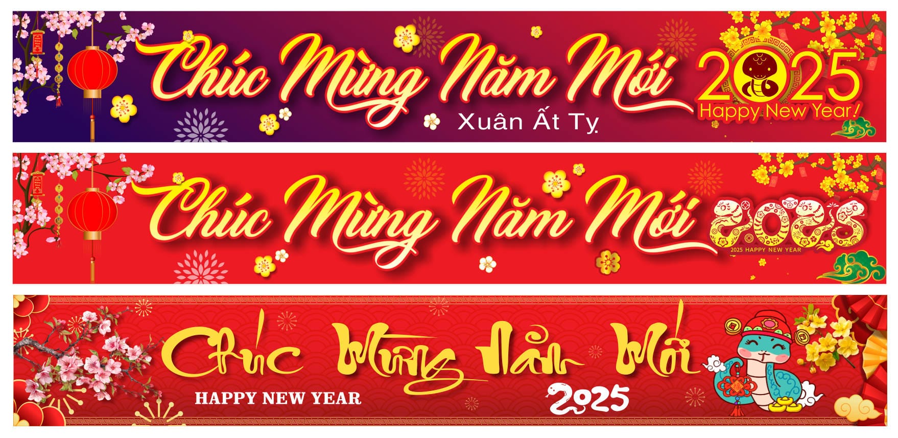911245 file thiết kế băng rôn chúc mừng năm mới xuân Ất Tỵ 2025 corel x7