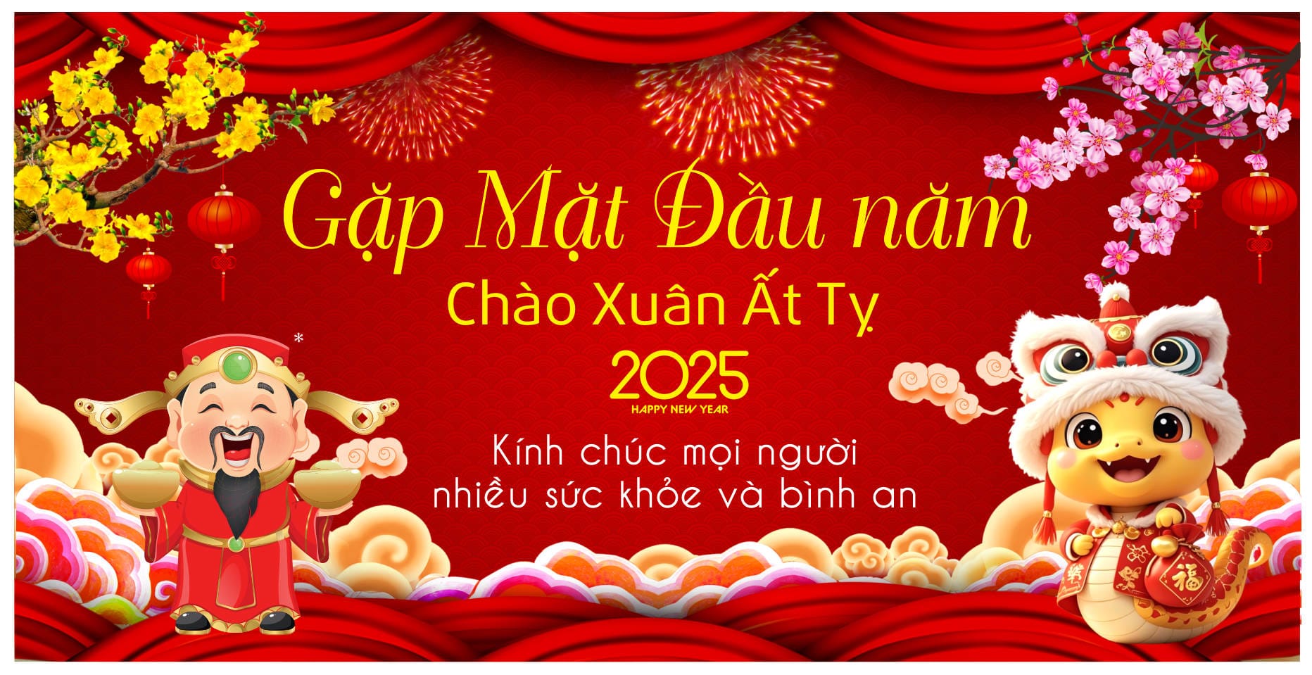 21258 background phông nền maket gặp mặt đầu xuân chúc mừng năm mới Ất Tỵ 2025 file corel x7