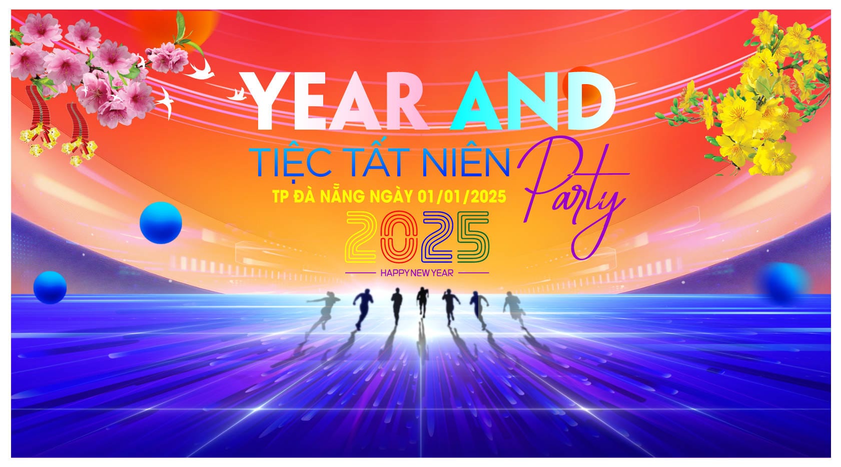 5112432 background phông nền sân khấu tất niên year end party 2025 file corel x7