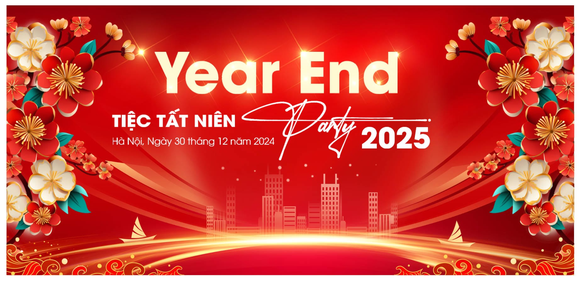 5112436 background phông nền sân khấu tất niên year end party 2025 file corel x7