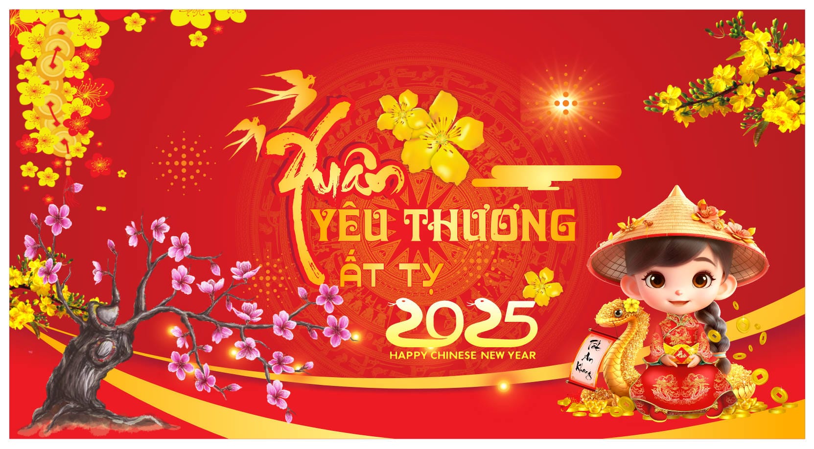 8112455 background phông nền maket chúc mừng năm mới tết Ất Tỵ 2025 file corel x7