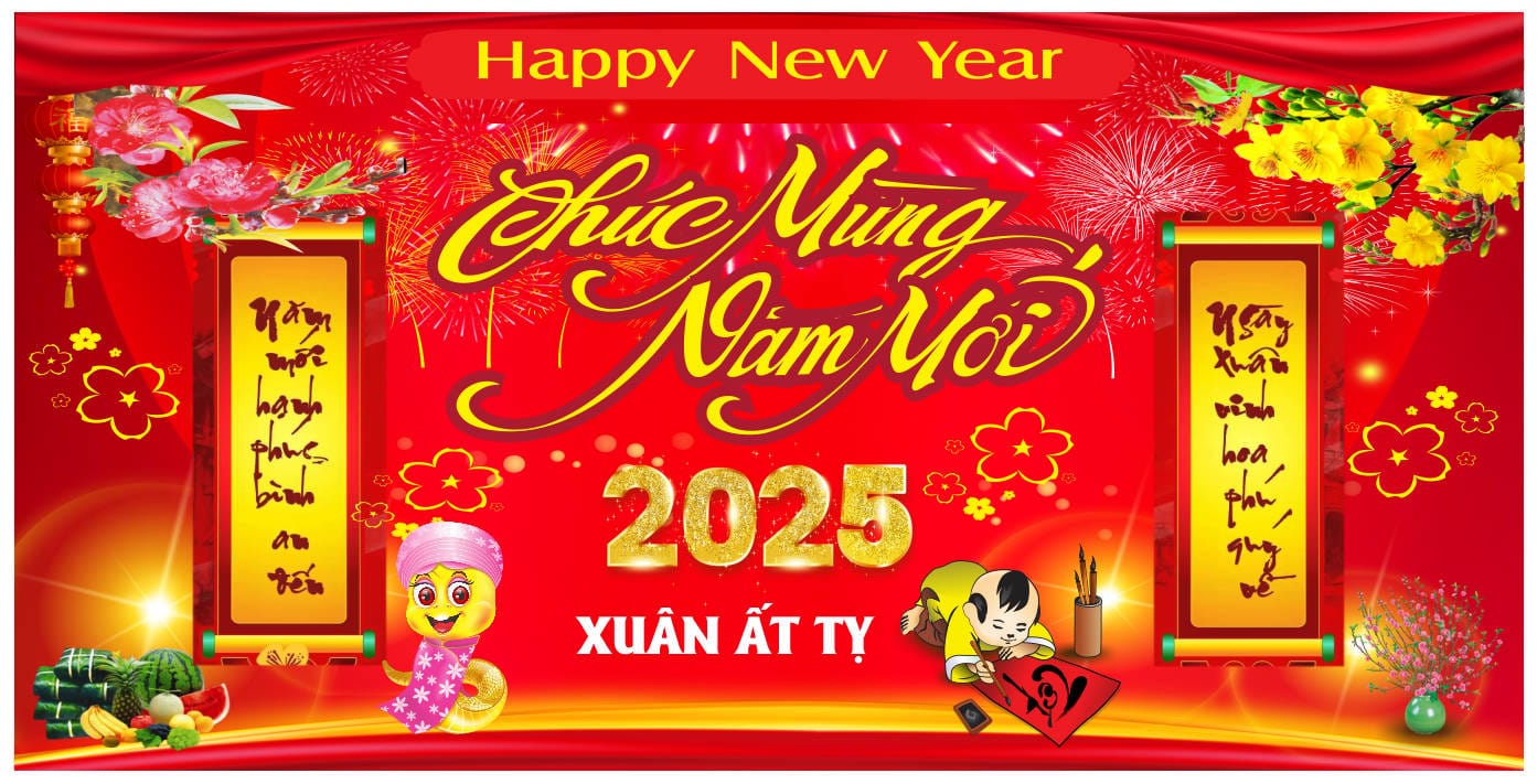 8112466 background phông nền maket chúc mừng năm mới tết Ất Tỵ 2025 file corel x7