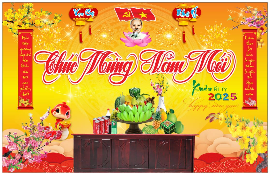 8112476 background phông nền maket chúc mừng năm mới tết Ất Tỵ 2025 file corel x7