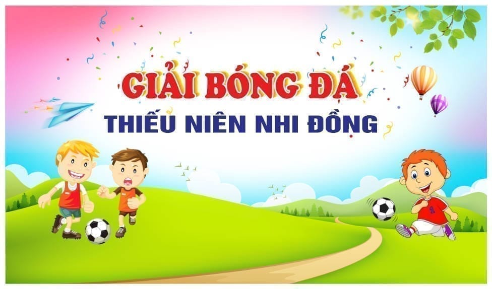 14253 background phông nền maket thể thao bóng đá thiếu nhi file corel x7