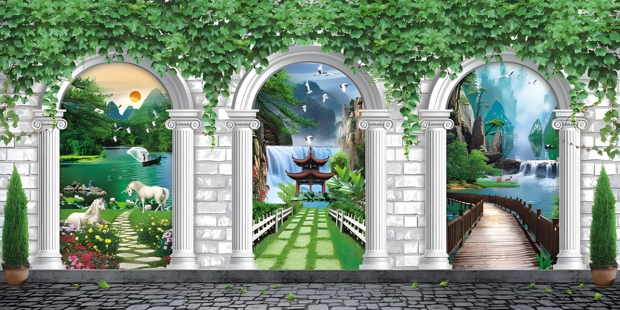 tranh tường trang trí tiệm cà phê trà chanh trà sữa file ảnh JPG (28)