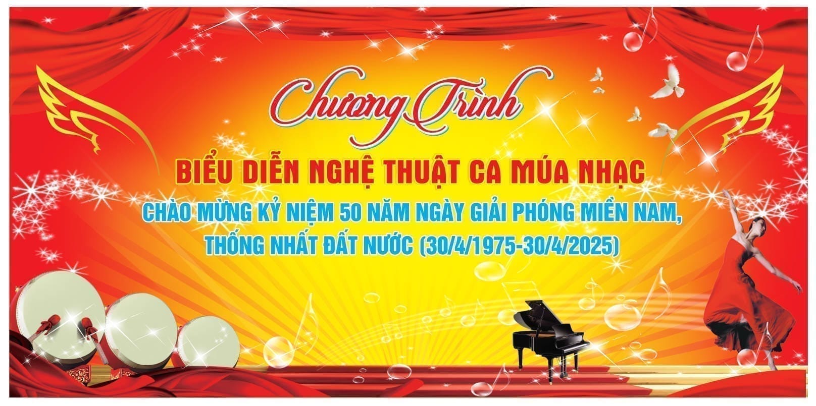 34252 background phông nền maket giao lưu văn nghệ chào mừng ngày giải phóng miền nam 30.4 file corel x7