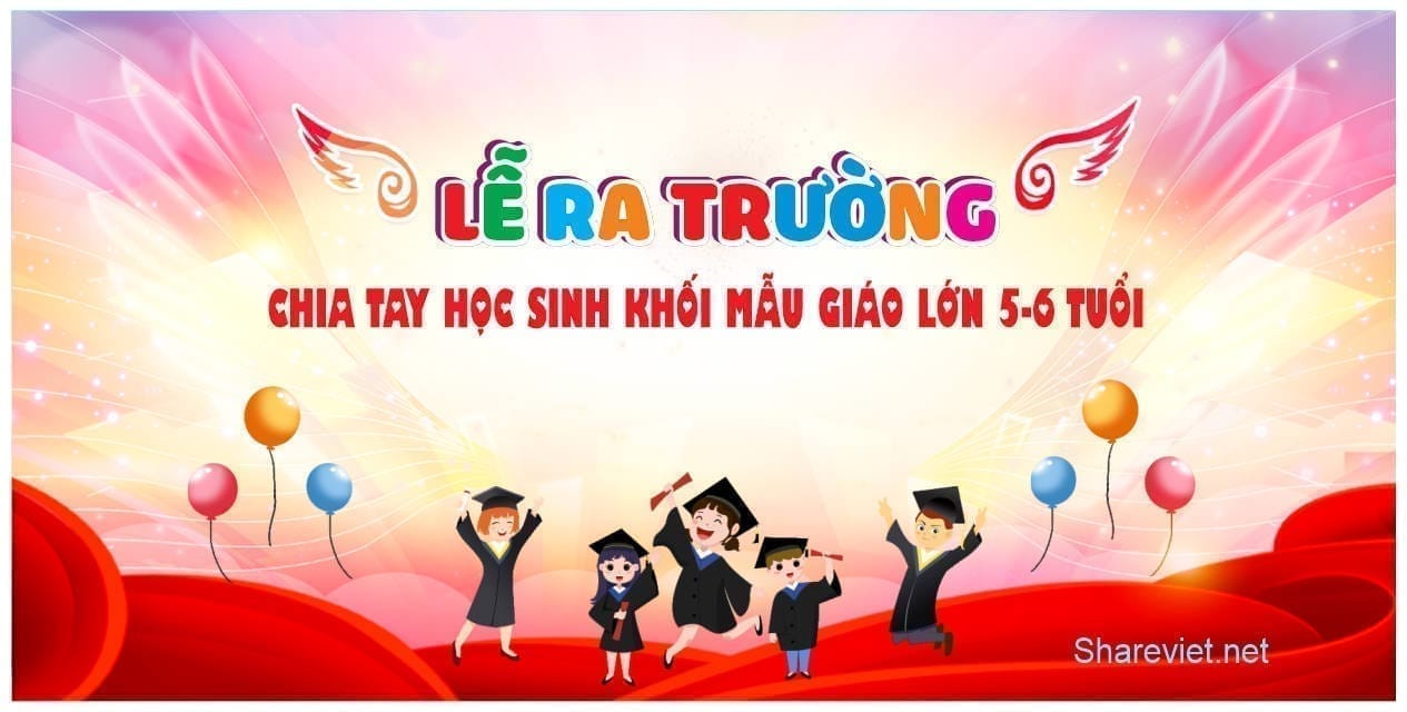 64252 background phông nền maket lễ tổng kết ra trường mầm non file corel x7