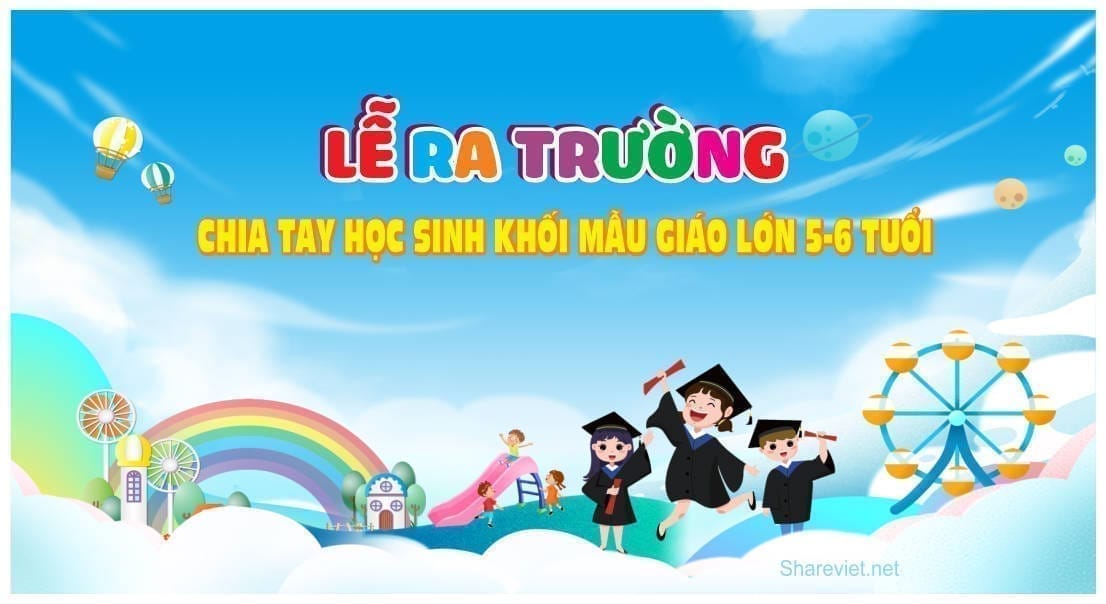 64254 background phông nền maket lễ tổng kết ra trường mầm non file corel x7
