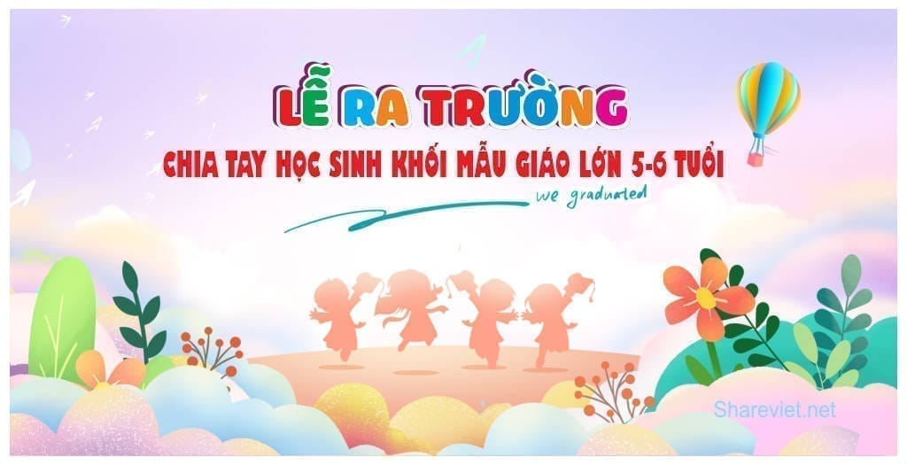 64255 background phông nền maket lễ tổng kết ra trường mầm non file corel x7