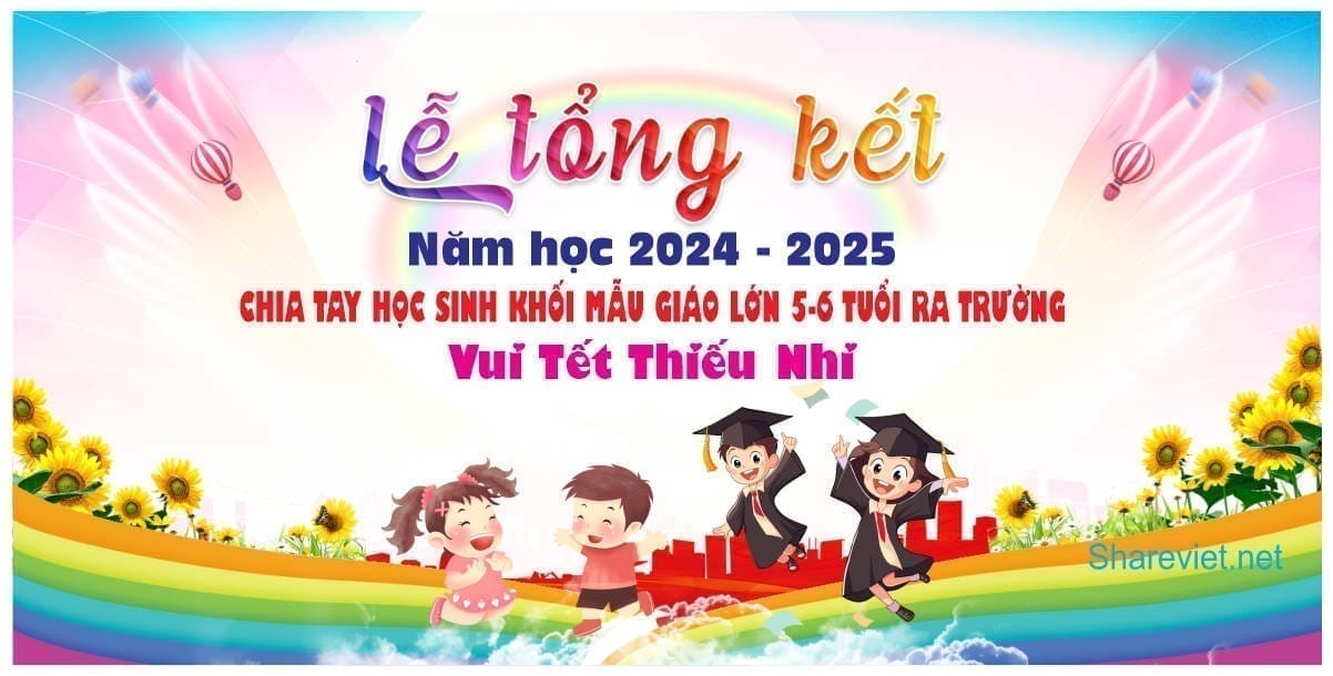 64256 background phông nền maket lễ tổng kết ra trường mầm non file corel x7