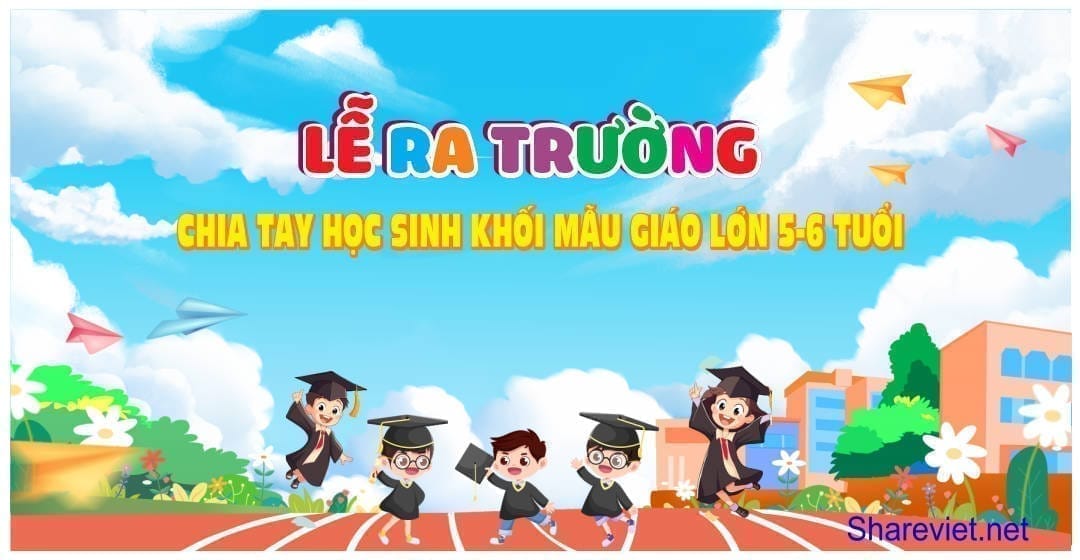 642522 background phông nền maket lễ tổng kết ra trường mầm non file corel x7