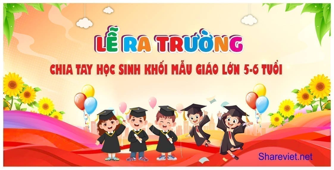 642523 background phông nền maket lễ tổng kết ra trường mầm non file corel x7