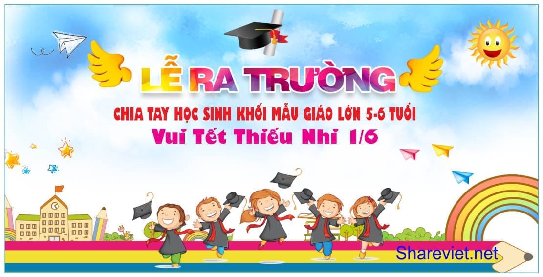 642554 background phông nền maket lễ tổng kết ra trường mầm non file corel x7