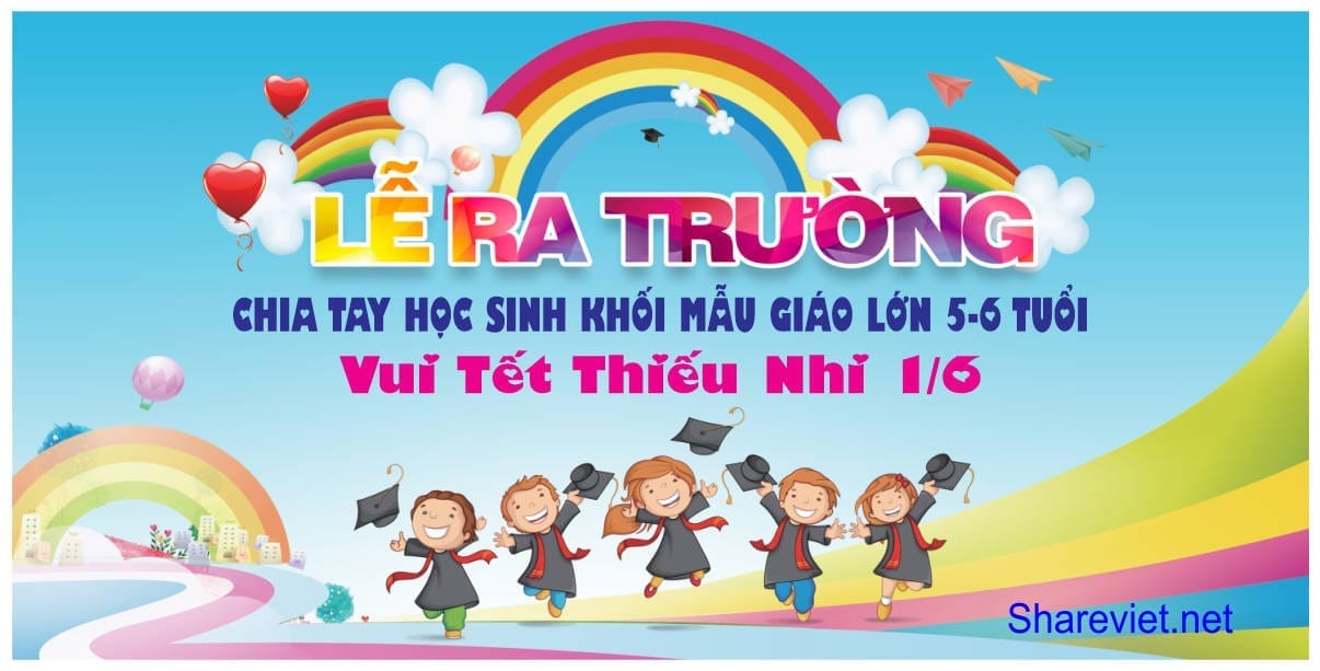 642557 background phông nền maket lễ tổng kết ra trường mầm non file corel x7