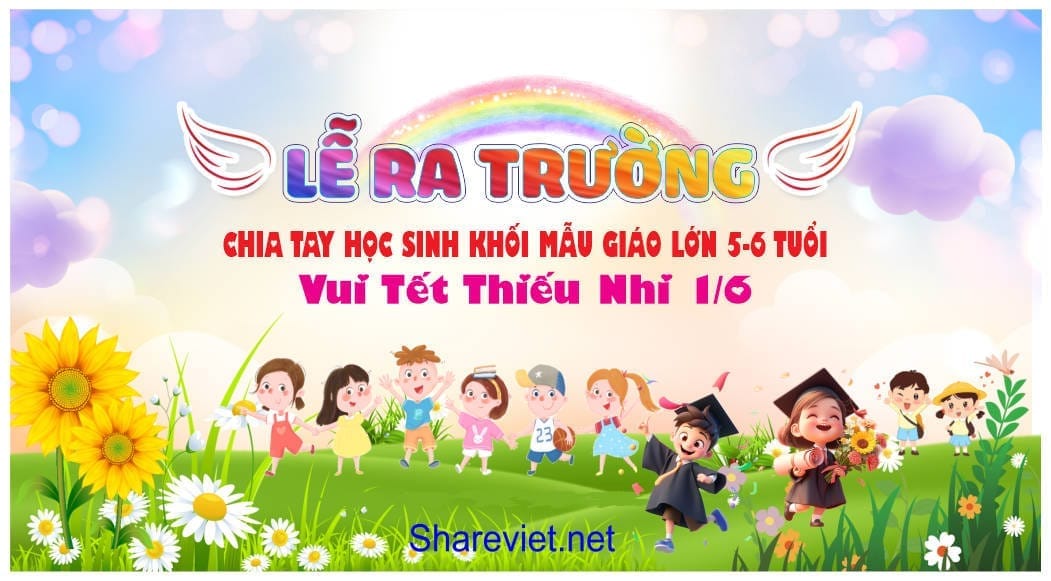 642562 background phông nền maket lễ tổng kết ra trường mầm non file corel x7