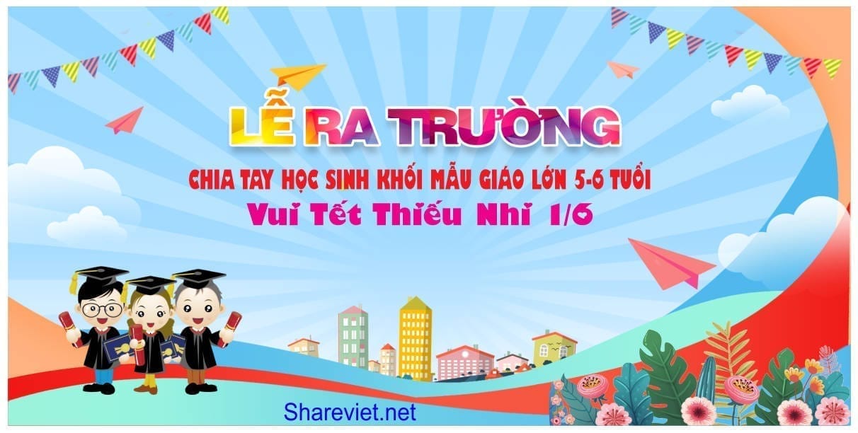 642565 background phông nền maket lễ tổng kết ra trường mầm non file corel x7