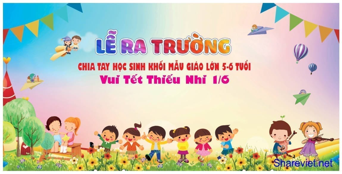 642566 background phông nền maket lễ tổng kết ra trường mầm non file corel x7