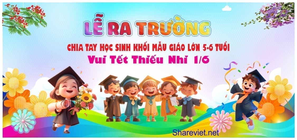 642571 background phông nền maket lễ tổng kết ra trường mầm non file corel x7