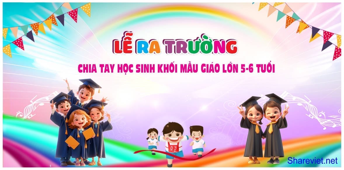 642575 background phông nền maket lễ tổng kết ra trường mầm non file corel x7