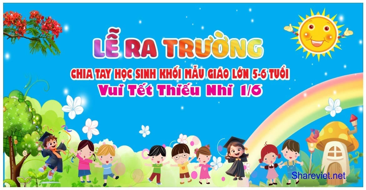 642576 background phông nền maket lễ tổng kết ra trường mầm non file corel x7