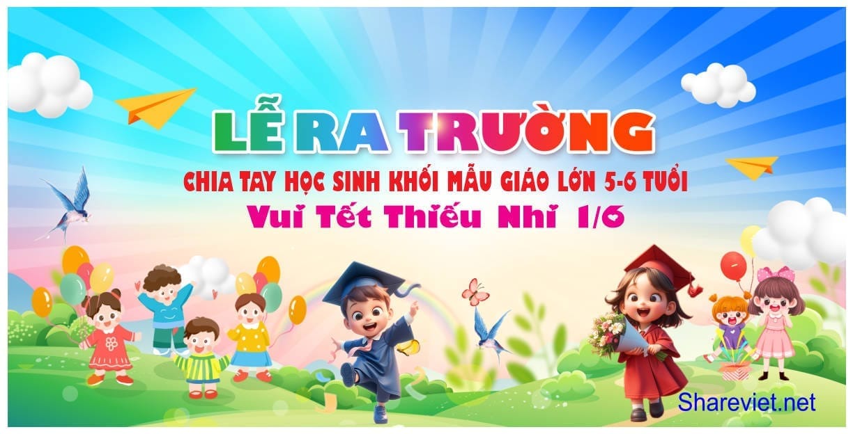 642583 background phông nền maket lễ tổng kết ra trường mầm non file corel x7