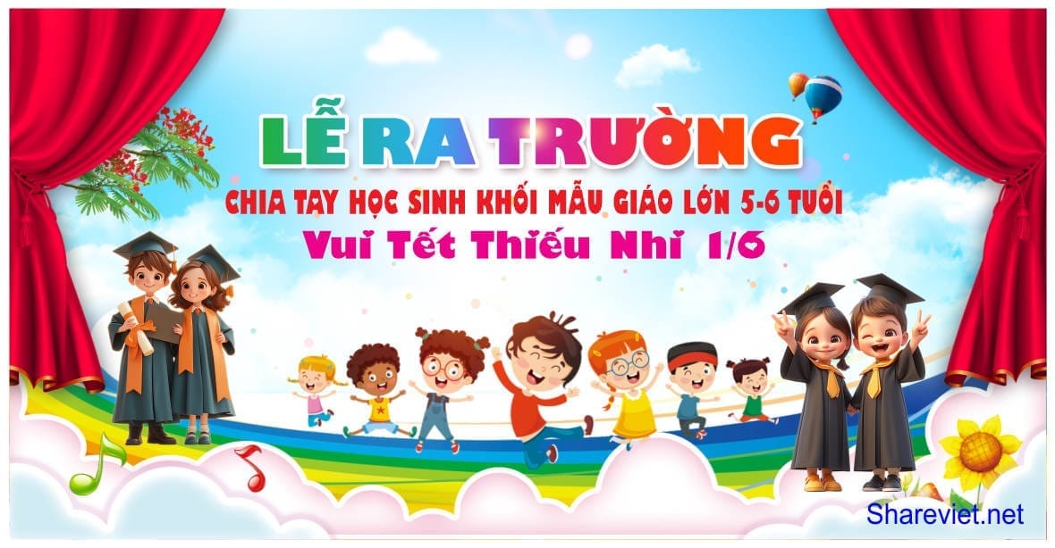 642584 background phông nền maket lễ tổng kết ra trường mầm non file corel x7