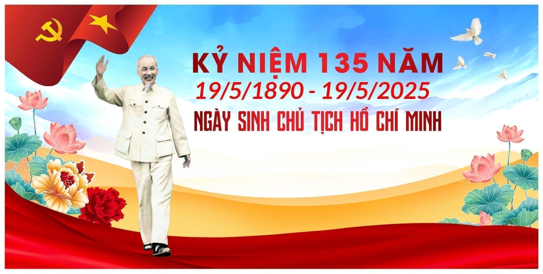 84251 background phông nền maket kỷ niệm ngày sinh chủ tịch Hồ Chí Minh corel x7