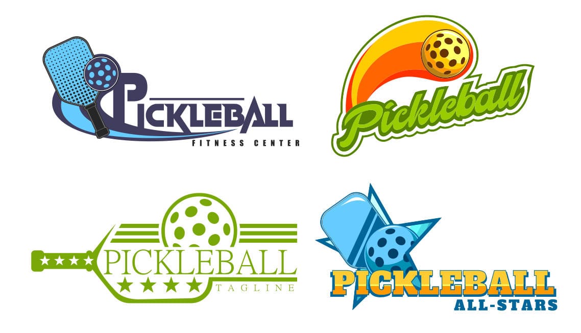 56251 vector thiết kế logo thể thao pickleball file corel 12