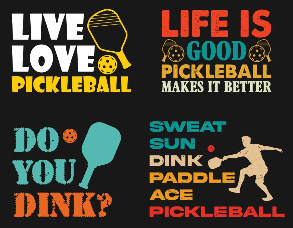 562510 vector thiết kế in áo phông thể thao pickleball file corel 12