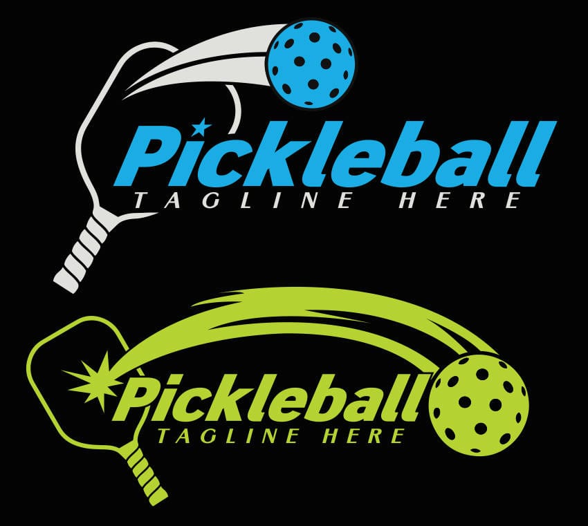 56255 vector thiết kế logo thể thao pickleball file corel 12