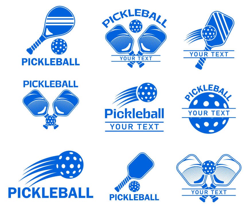 56259 vector thiết kế logo thể thao pickleball file corel 12