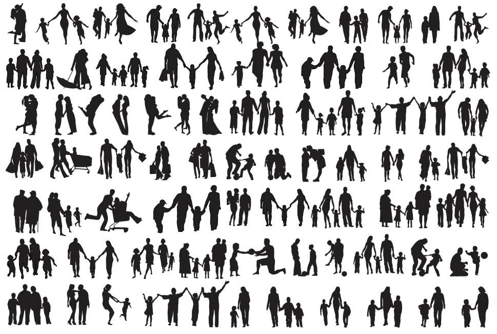 362515 vector gia đình file corel 12