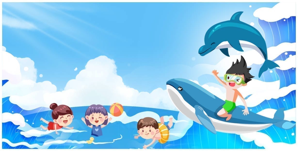 106259 background phông nền biển mùa hè trang trí bể bơi công viên nước file corel x7
