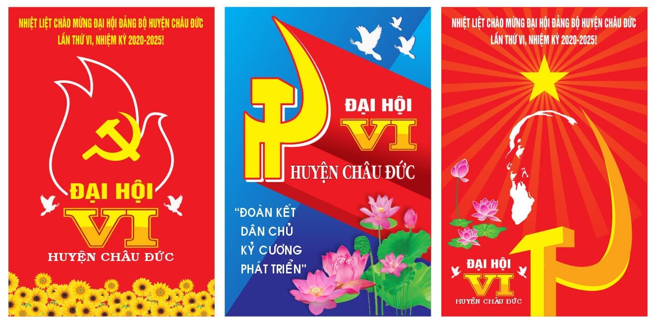 172513 file thiết kế trang trí tuyên truyền đại hội Đảng file corel x7