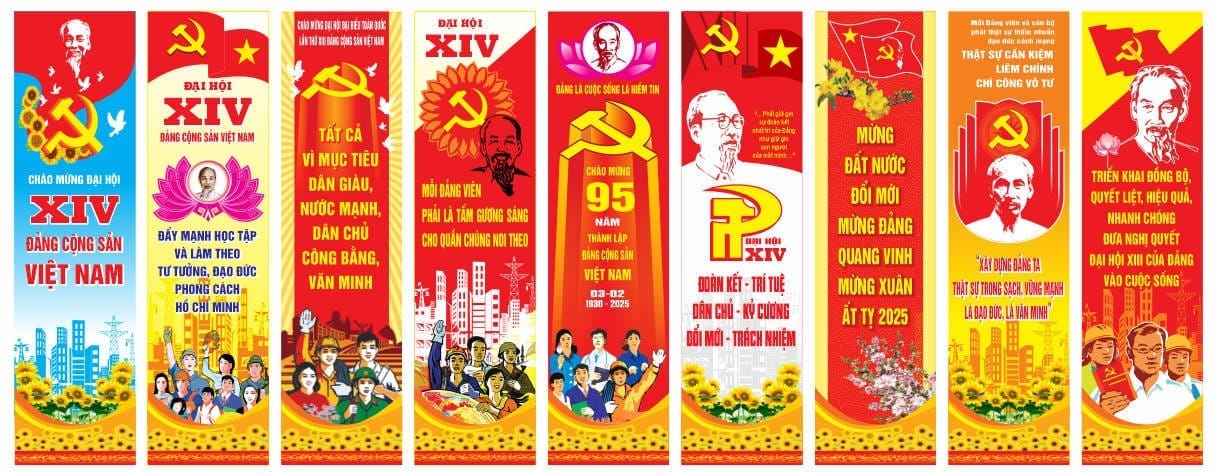 172519 file thiết kế trang trí tuyên truyền đại hội Đảng file corel x7