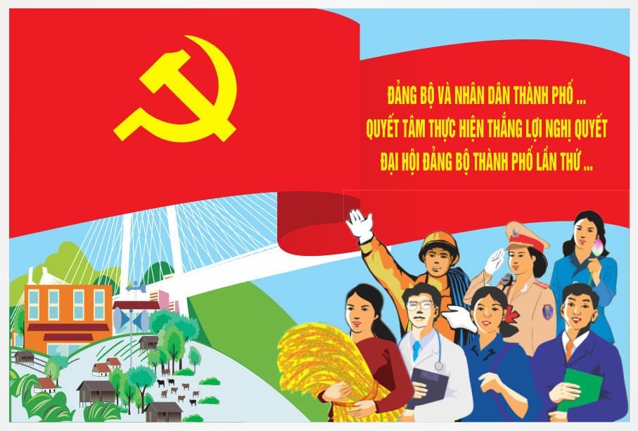 172529 file thiết kế trang trí tuyên truyền đại hội Đảng file corel x7