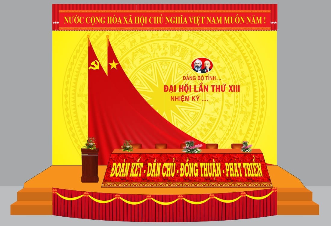 172536 file thiết kế trang trí tuyên truyền đại hội Đảng file corel x7