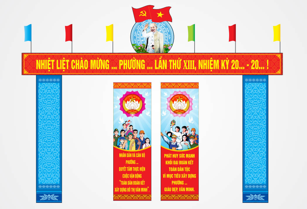 172538 file thiết kế trang trí tuyên truyền đại hội Đảng file corel x7