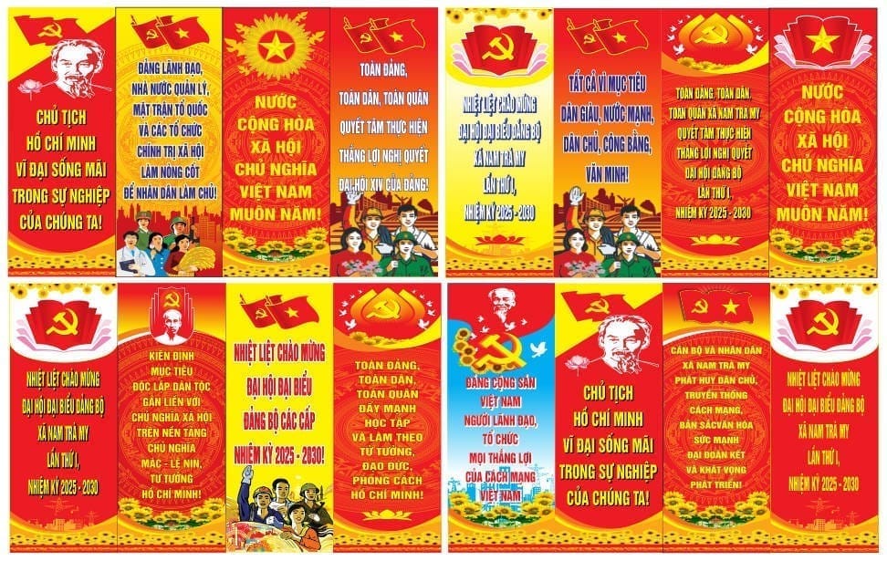 17254 file thiết kế trang trí tuyên truyền đại hội Đảng file corel x7