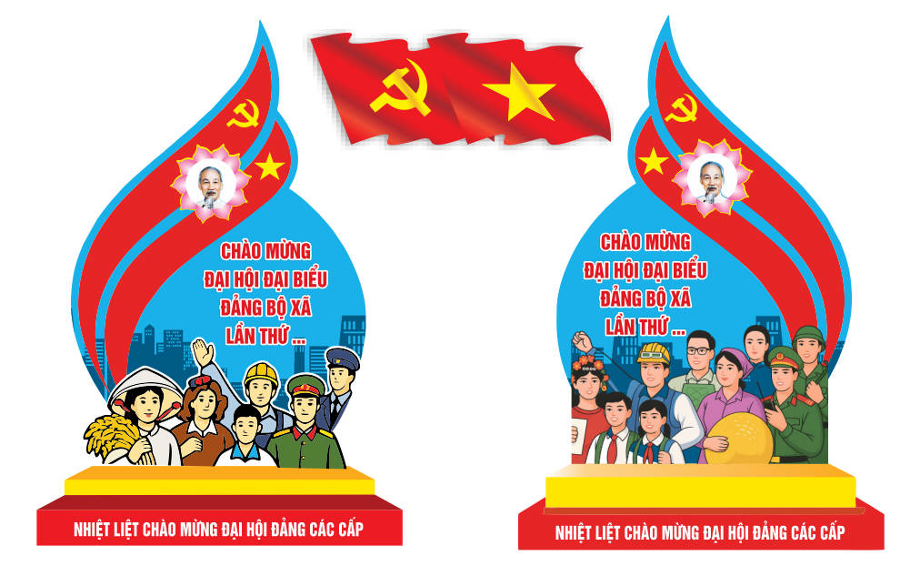 172543 file thiết kế trang trí tuyên truyền đại hội Đảng file corel x7